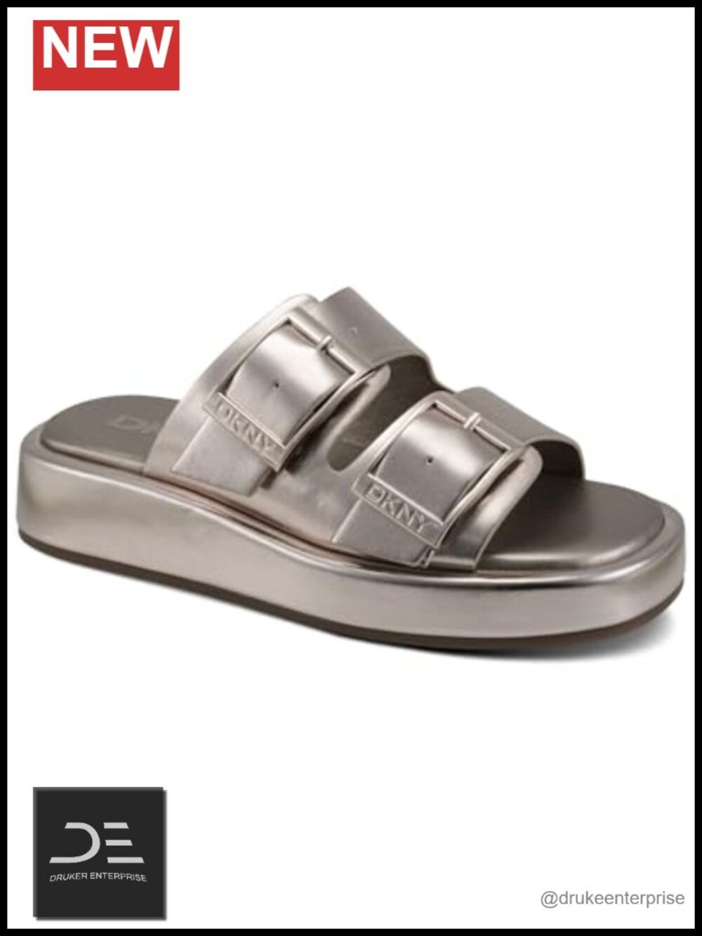 Leocadia Platform Slide Sandal with Buckles